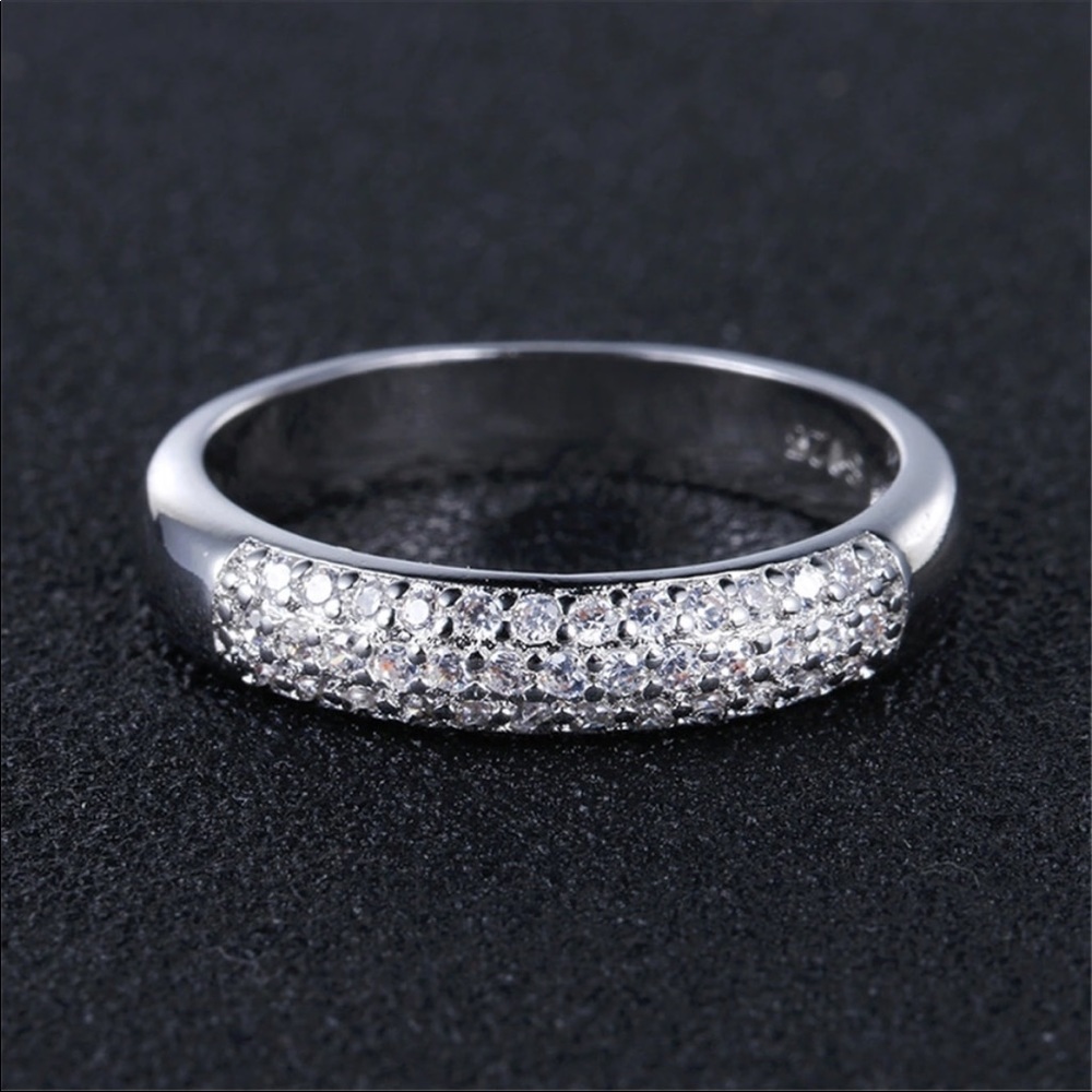 luxury full aaa zircon rings for women 925 - Picture 4 of 8